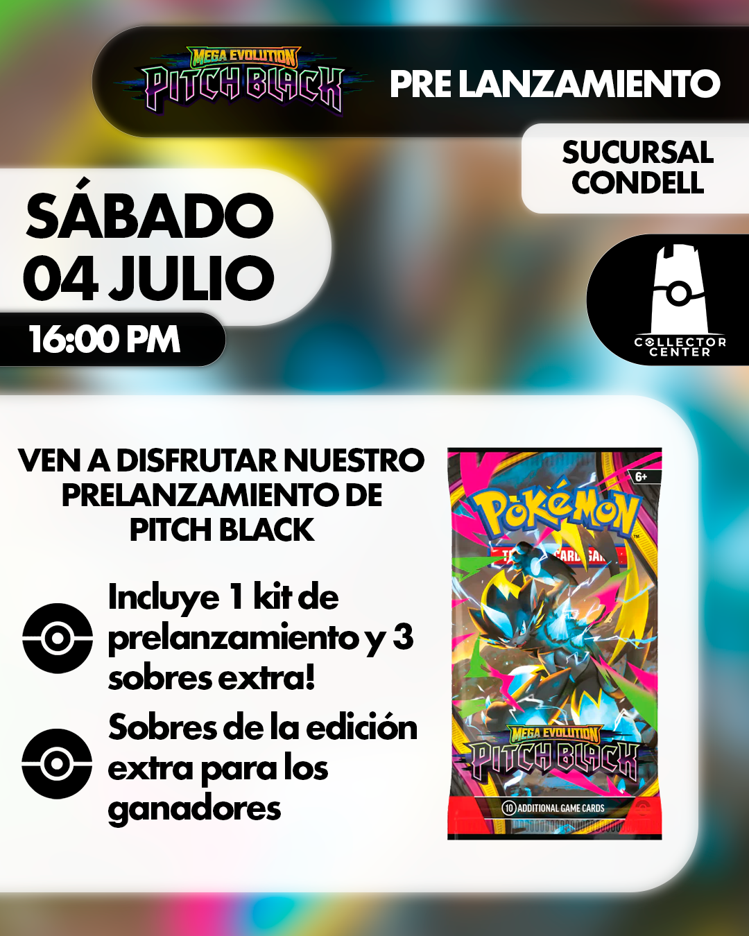 Pre Lanzamiento Pitch Black 04/07/2026 (Sucursal Condell)