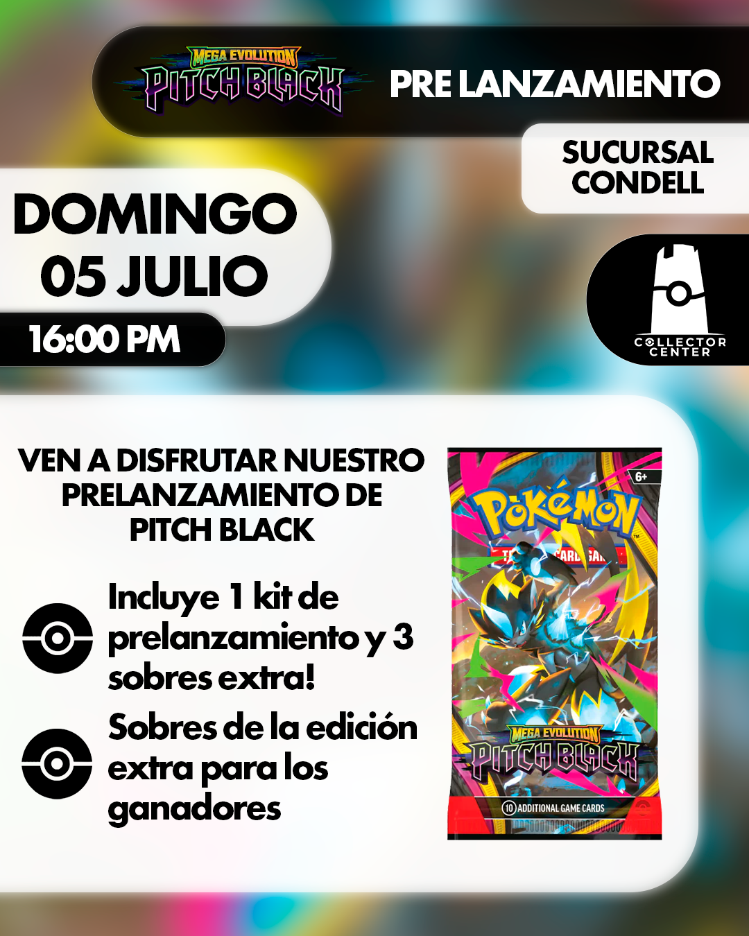 Pre Lanzamiento Pitch Black 05/07/2026 (Sucursal Condell)