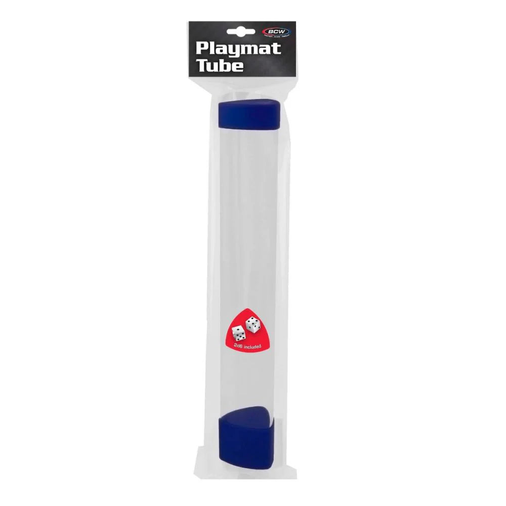 BCW Playmat Tube with Dice Cap - BLUE
