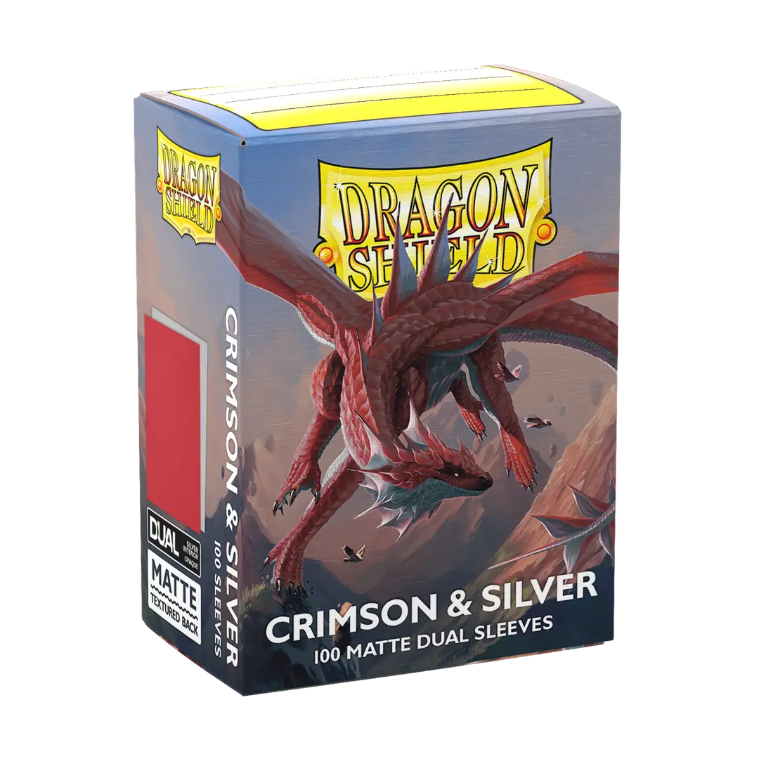 DRAGON SHIELD - DUAL MATTE- Crimson & Silver