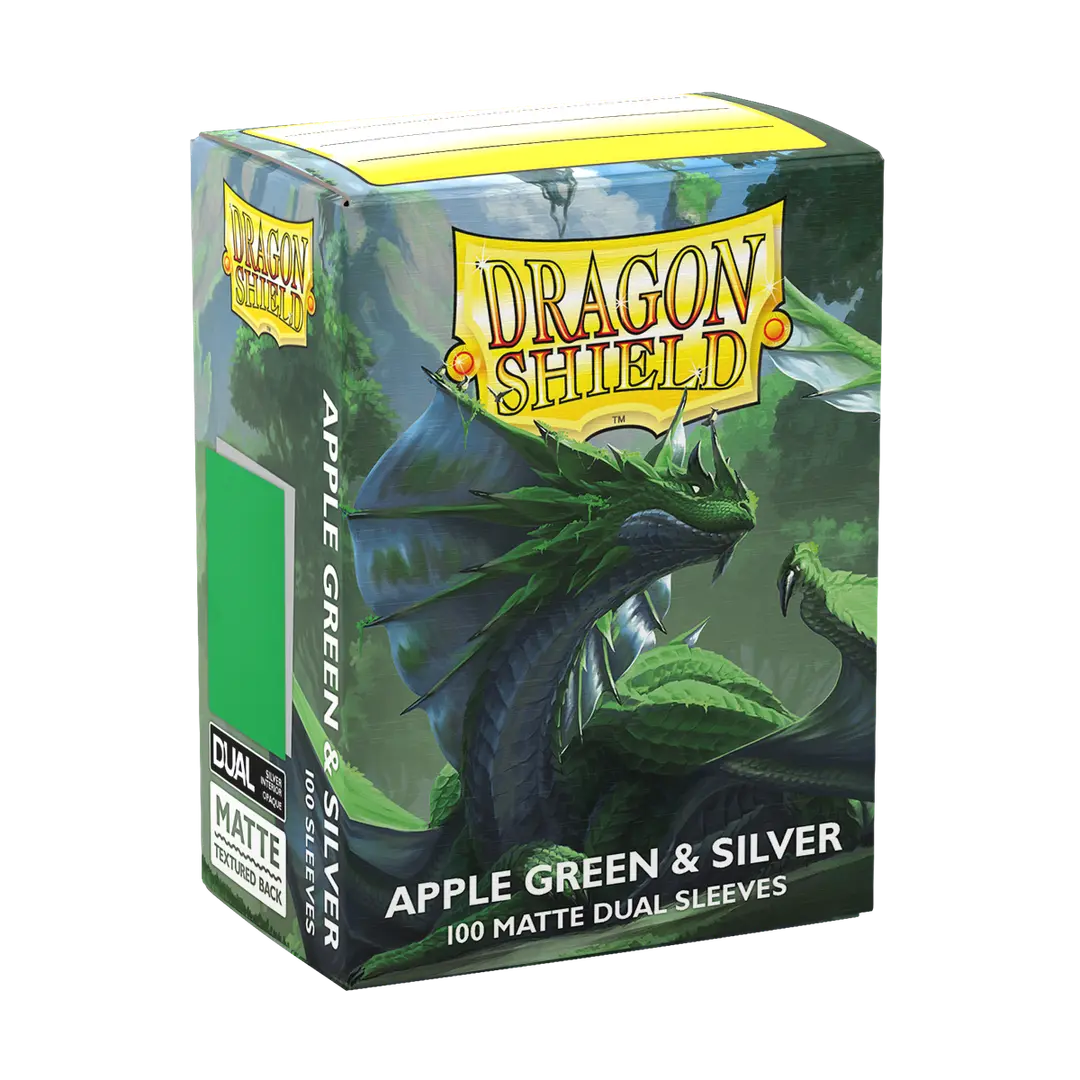 DRAGON SHIELD - DUAL MATTE- Apple Green & Silver