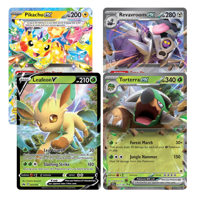Pack de 4 Cartas Pokemon ex/GX/V (al azar) Collector Center Pack de 4 Cartas Pokemon ex/GX/V (al azar) Collector Center