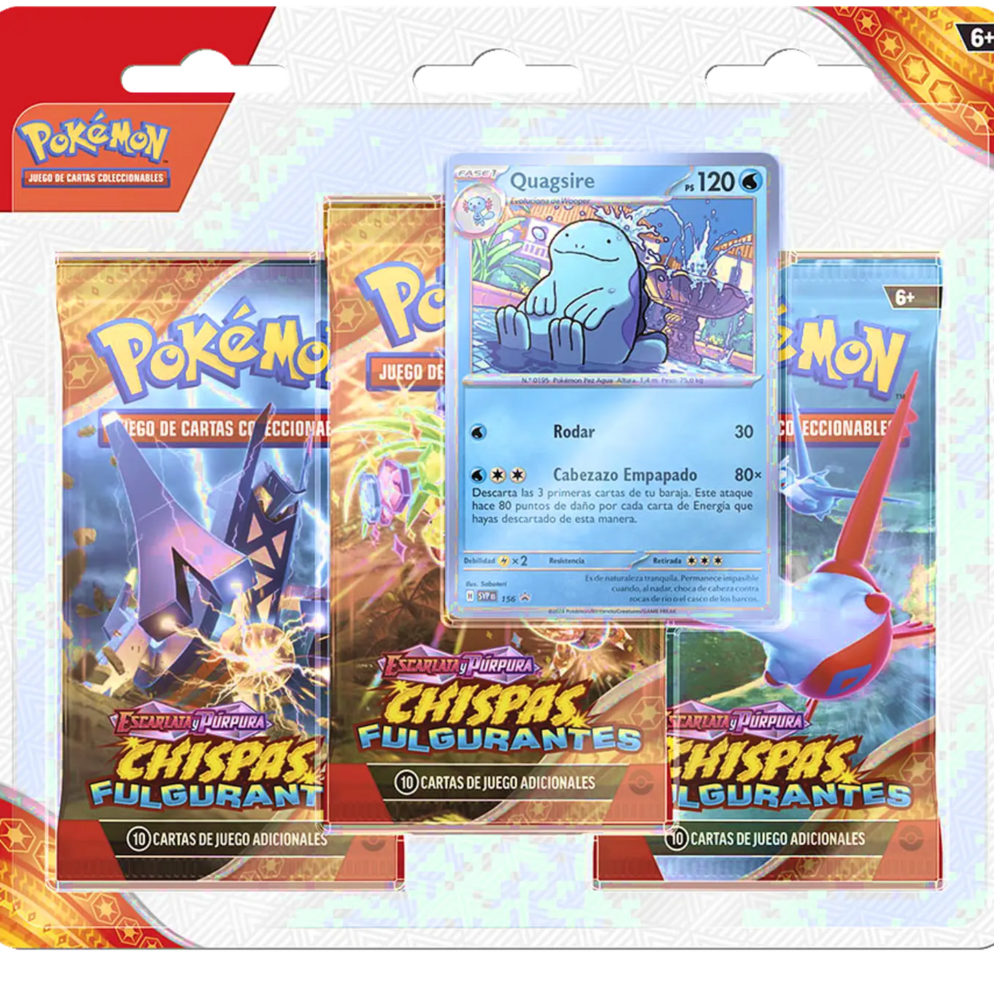 Scarlet & Violet: Surgin Sparks - 3 Pack Blister - Español (Quagsire)