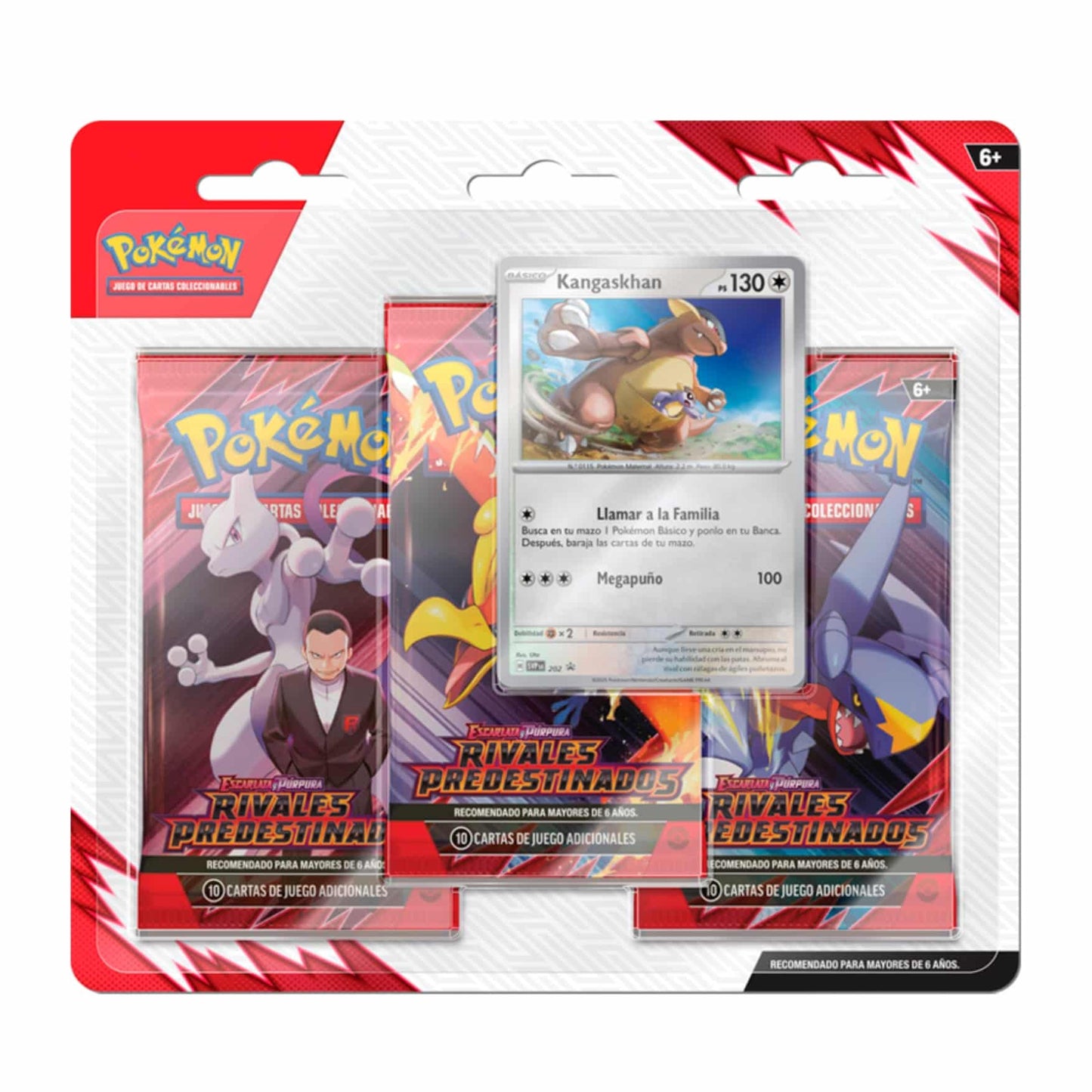 Scarlet & Violet: Destined Rivals - 3 Pack Blister - Español (Kangaskhan)