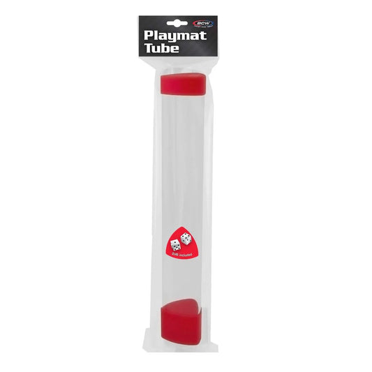 BCW Playmat Tube with Dice Cap - RED