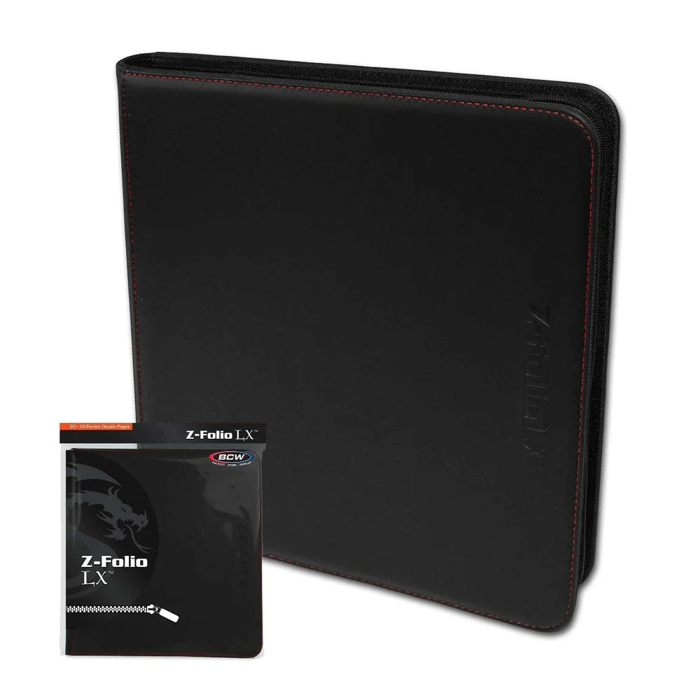 BCW GAMING Z-FOLIO 12-POCKET LX ALBUM (BLACK)