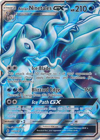 Alolan Ninetales Gx - 132 145 - Full Art Ultra Rare – Collector Center