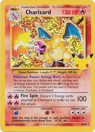 Charizard - 4/102 - Holo Rare (Classic Collection)