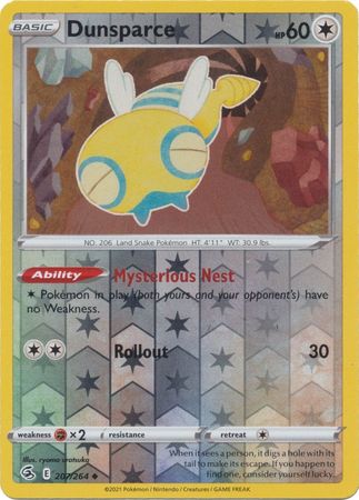 Dunsparce - 207/264 - Uncommon Reverse Holo