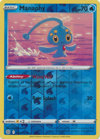 Manaphy - 041/172 - Rare Reverse Holo