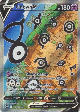 Unown V - 177/195 - Alternate Art Ultra Rare