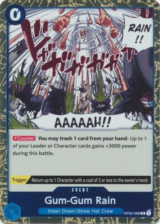 Gum-Gum Rain - OP02-068 - Rare - Foil