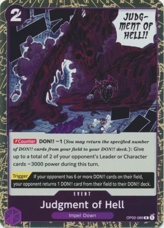 Judgment of Hell - OP02-089 - Rare - Foil