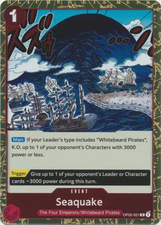 Seaquake - OP02-021 - Rare - Foil