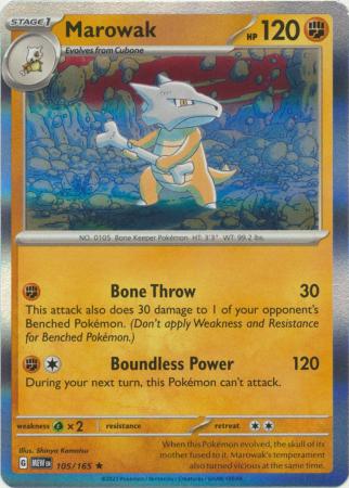 Marowak - 105/165 - Holo Rare