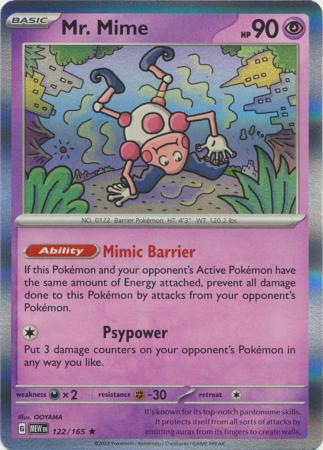 Mr. Mime - 122/165 - Holo Rare