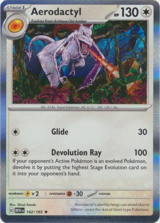 Aerodactyl - 142/165 - Holo Rare (Español)