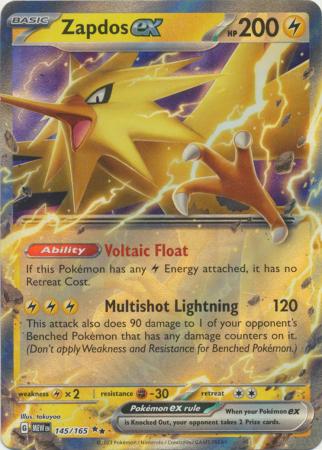 Zapdos ex - 145/165 - Ultra Rare