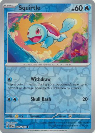 Squirtle - 007/165 - Common Reverse Holo