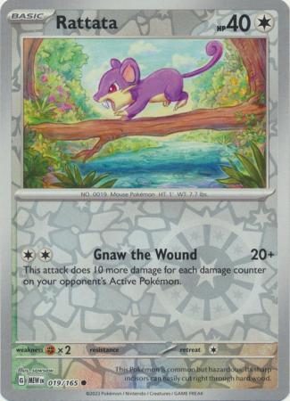 Rattata - 019/165 - Common Reverse Holo (Español)