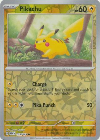 Pikachu - 025/165 - Common Reverse Holo