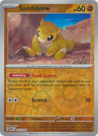 Sandshrew - 027/165 - Common Reverse Holo