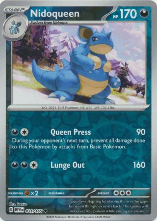 Nidoqueen - 031/165 - Uncommon Reverse Holo