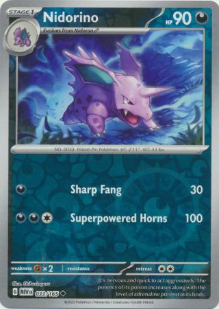 Nidorino - 033/165 - Uncommon Reverse Holo (Español)