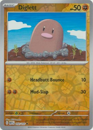 Diglett - 050/165 - Common Reverse Holo