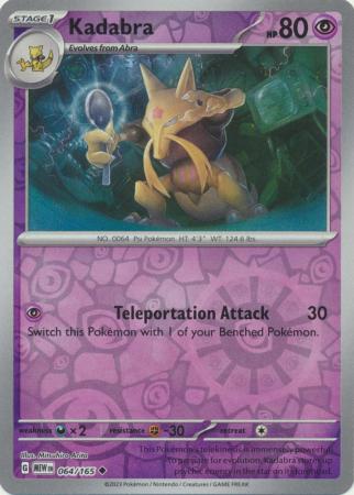 Kadabra - 064/165 - Uncommon Reverse Holo