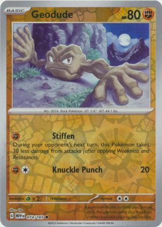 Geodude - 074/165 - Common Reverse Holo (Español)