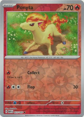 Ponyta - 077/165 - Common Reverse Holo (Español)