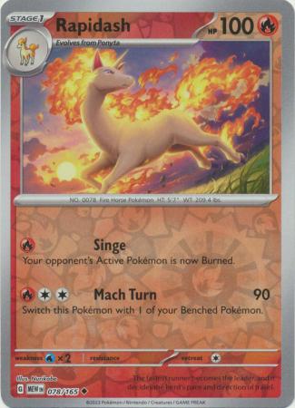 Rapidash - 078/165 - Uncommon Reverse Holo