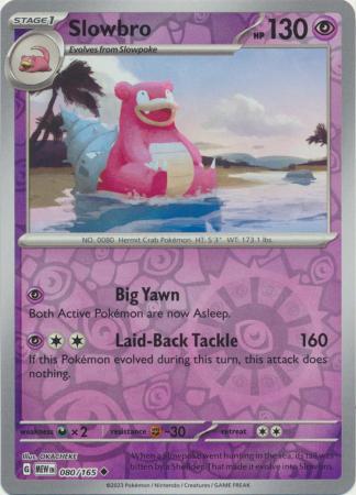 Slowbro - 080/165 - Uncommon Reverse Holo (Español)