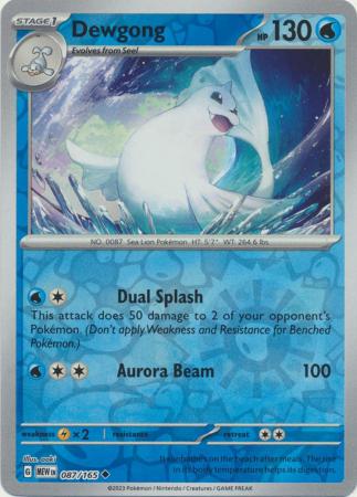 Dewgong - 087/165 - Uncommon Reverse Holo