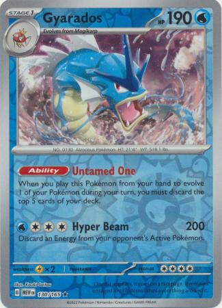 Gyarados - 130/165 - Holo Rare Reverse Holo (Español)