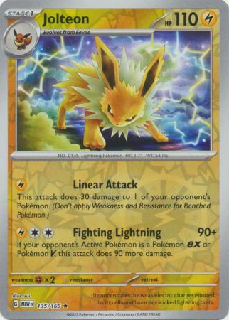 Jolteon - 135/165 - Holo Rare Reverse Holo