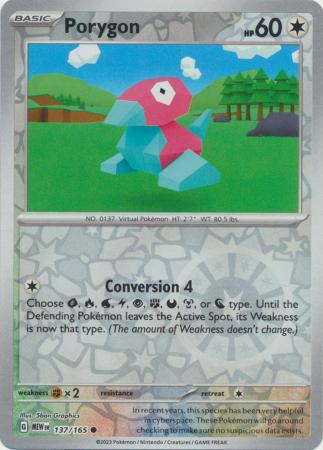 Porygon - 137/165 - Common Reverse Holo (Español)