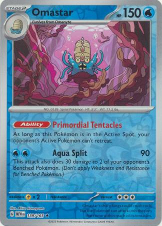 Omastar - 139/165 - Holo Rare Reverse Holo (Español)