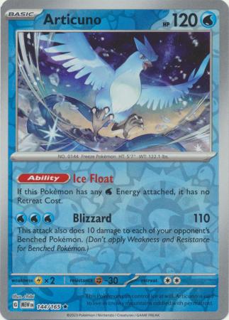 Articuno - 144/165 - Holo Rare Reverse Holo