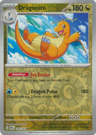 Dragonite - 149/165 - Holo Rare Reverse Holo