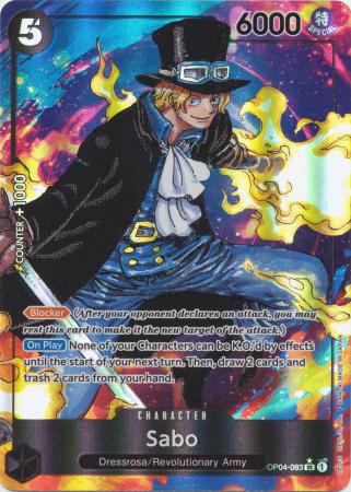 Sabo - (Alternate Art) - Super Rare - OP04-083 - Foil