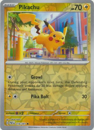 Pikachu - 018/091 - Common Reverse Holo