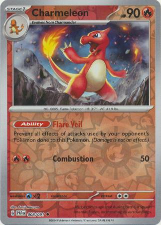 Charmeleon - 008/091 - Uncommon Reverse Holo