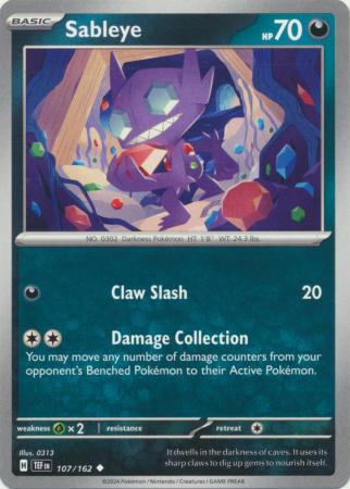 Sableye - 107/162 - Uncommon