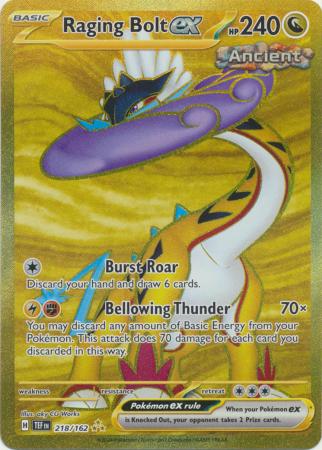 Raging Bolt ex - 218/162 - Gold Secret Rare