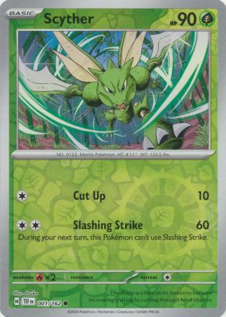 Scyther - 001/162 - Common Reverse Holo