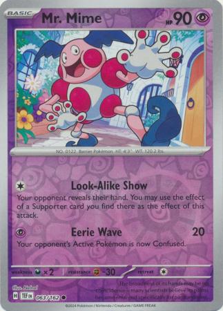 Mr. Mime - 063/162 - Common Reverse Holo