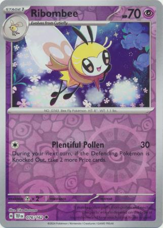 Ribombee - 076/162 - Uncommon Reverse Holo