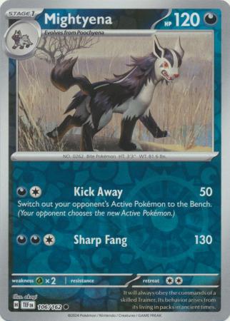 Mightyena - 106/162 - Common Reverse Holo